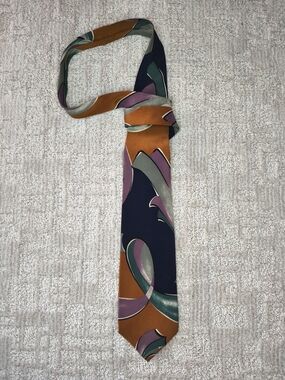 Enrico Guccini Men's Tie Classic Abstract Hand Made In Italy 100% Silk 57'x3,5'